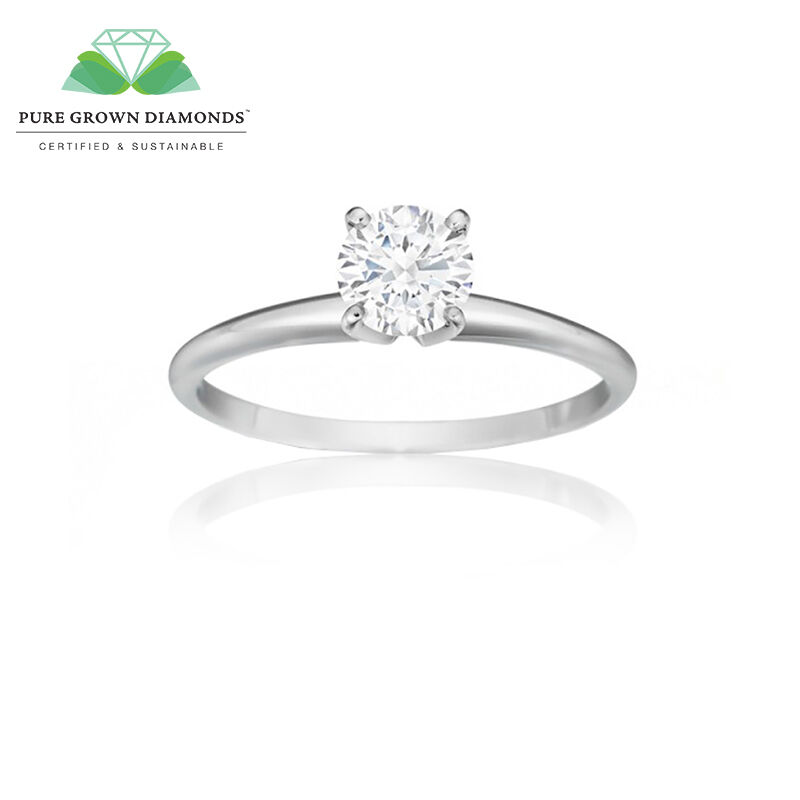Lab Grown Diamond 1ct. Classic Round Solitaire Engagement Ring image number null