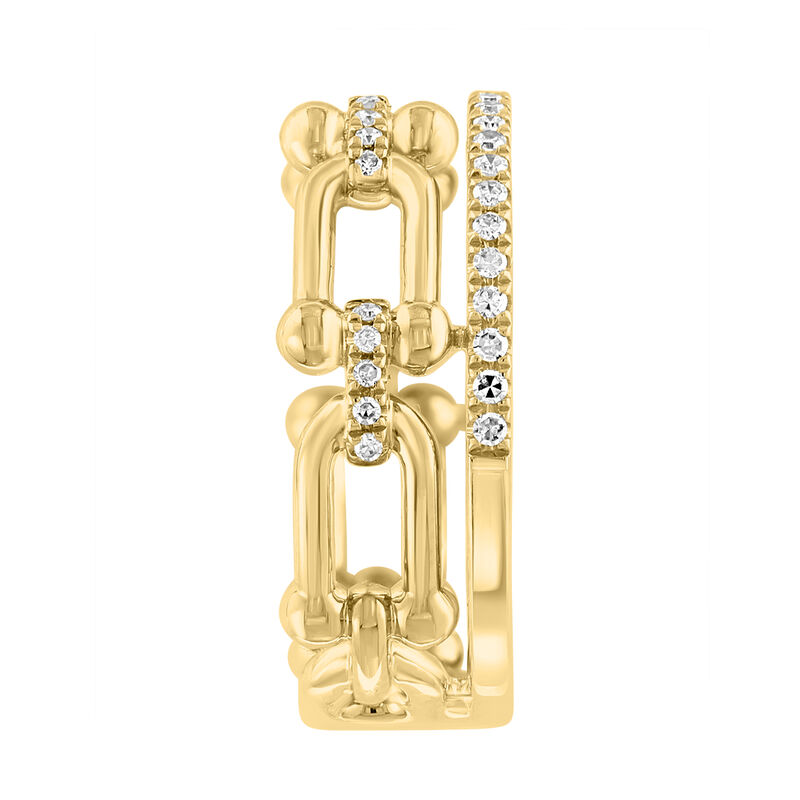 EFFY .29ctw. Diamond Link Fashion Ring in 14k Yellow Gold image number null
