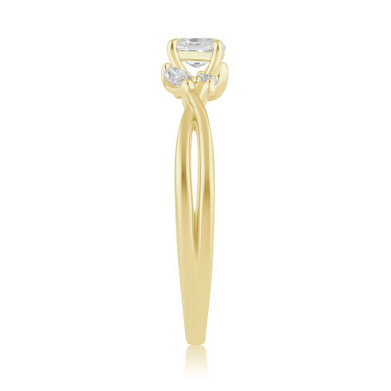 Lab Grown Diamond Twist Promise Ring in 10k Yellow Gold image number null