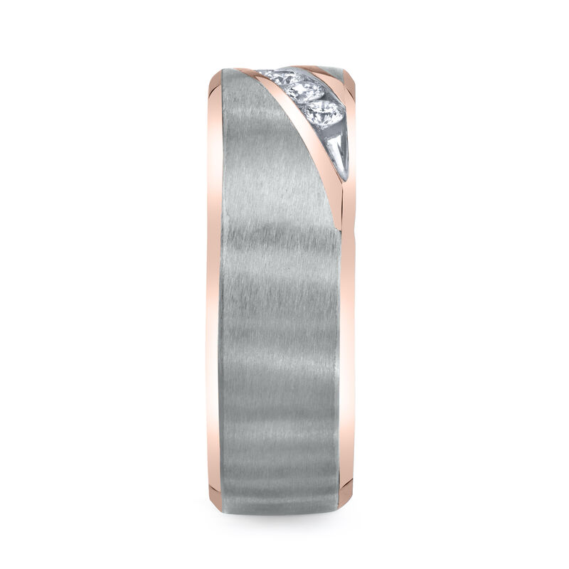 Men's MFIT Diamond Band 1/4ctw in 10k White & Rose Gold image number null