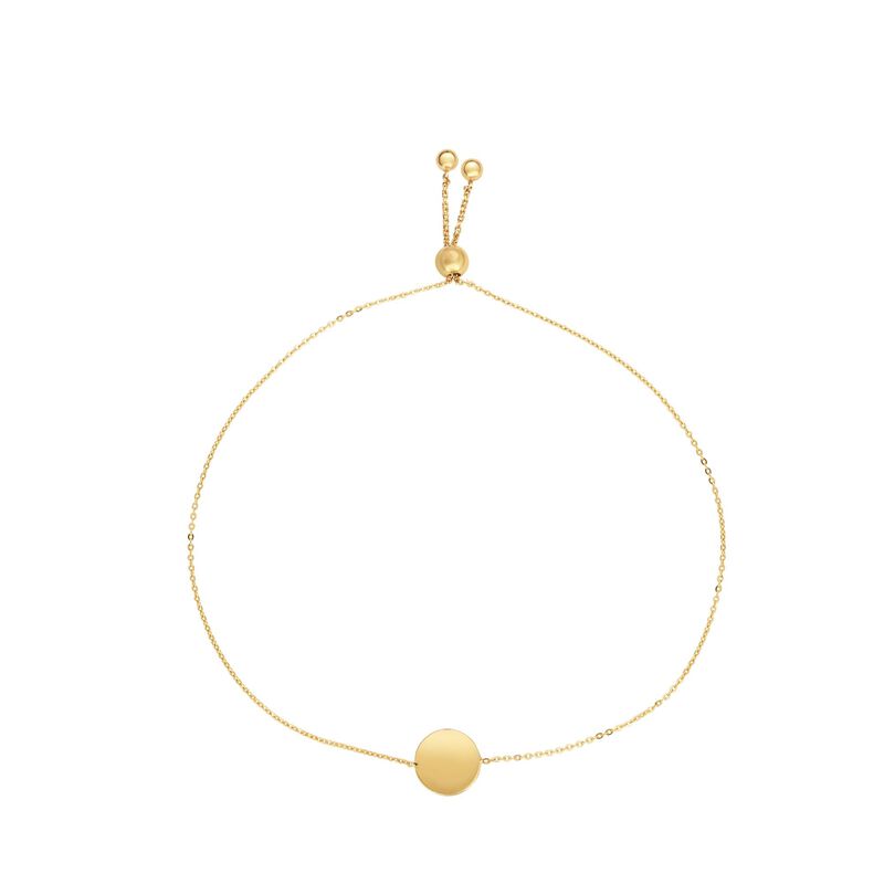 Circle Bolo Bracelet in 14k Yellow Gold image number null