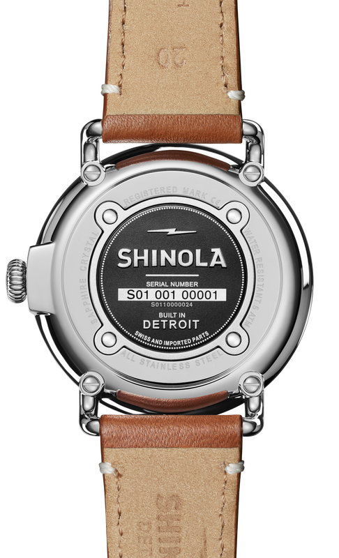 Shinola Men's Runwell Slate Stainless Steel Blue Dial Tan Leather Strap 41mm Watch S0110000024 image number null