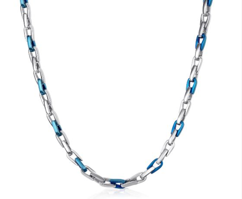 Link Chain 22" in Stainless Steel image number null