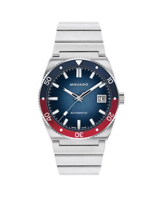 Movado Heritage Ondoplan Automatic Watch Blue Gradient Dial 3650242