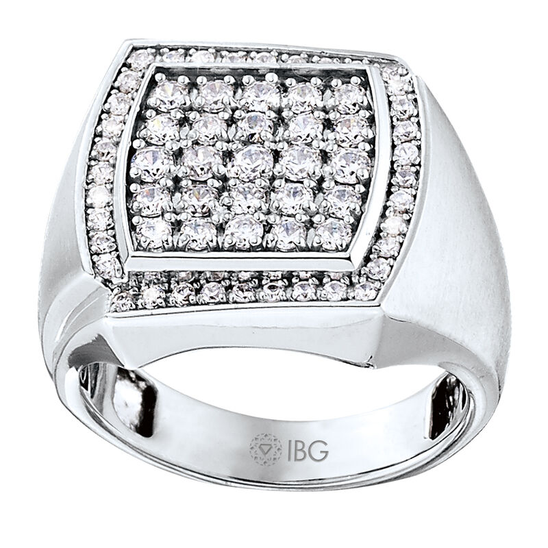 IBGoodman Men's Diamond Cluster Fashion Ring in 10k White Gold image number null