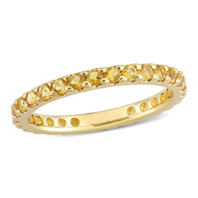 Citrine Eternity Band in 10k Yellow Gold