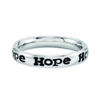 Polished Hope Stackable Ring in Sterling Silver