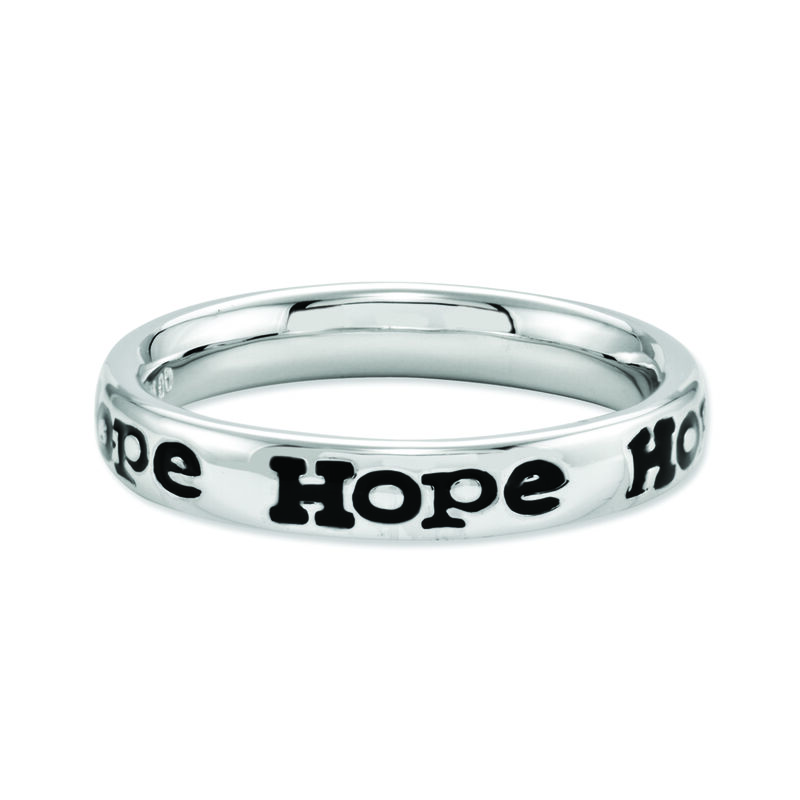 Polished Hope Stackable Ring in Sterling Silver image number null