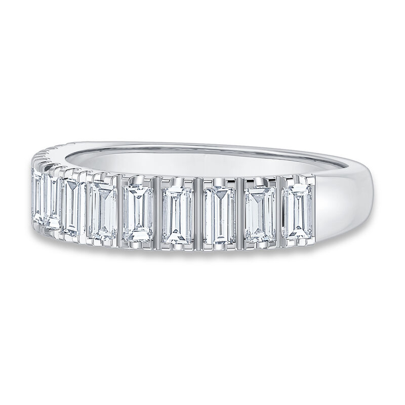 Diamond Baguette & 14k White Gold Anniversary Ring image number null