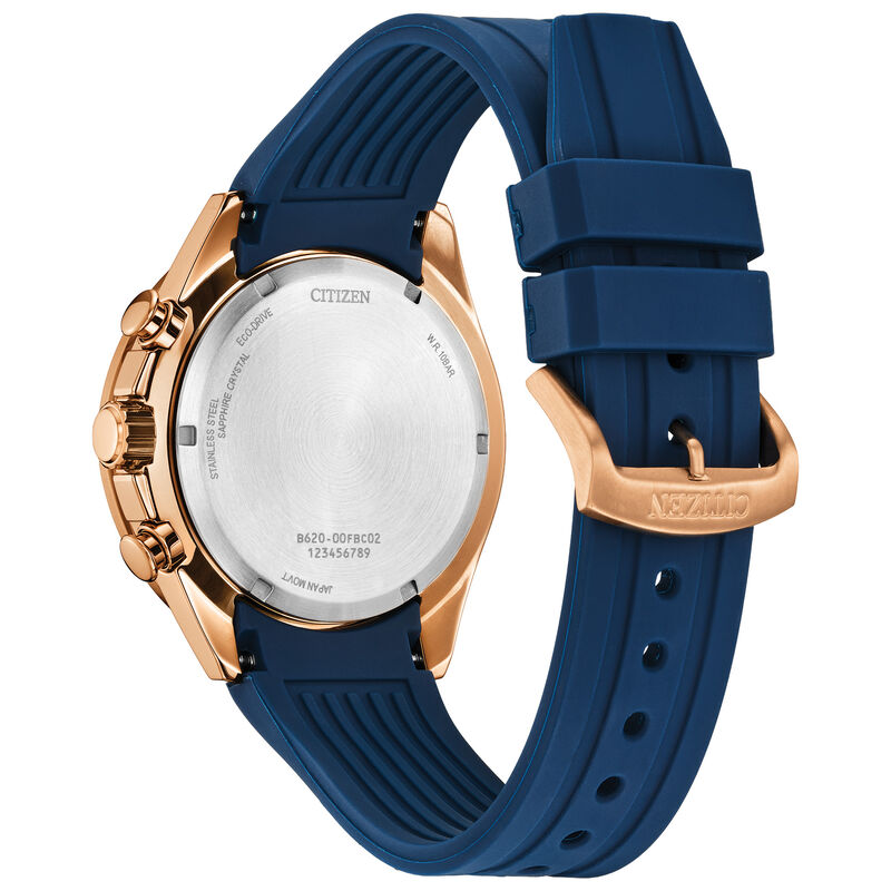 Citizen Endeavor Chronograph Blue Dial Rose Gold Tone CA4733-00L image number null