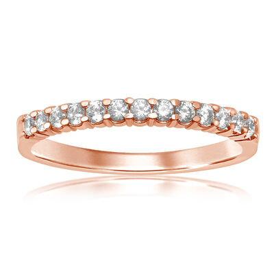 Diamond 1/4ctw. Channel Set & 14k Rose Gold Anniversary Ring