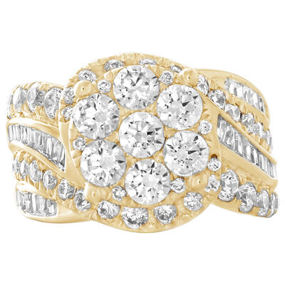 Diamond 3ctw. Composite Engagement Ring in 14k Yellow Gold
