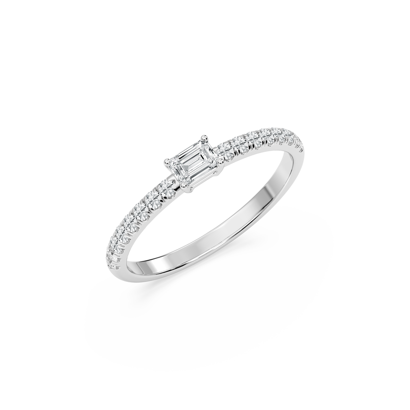 Lab Grown Diamond 1/2ctw. Fashion Ring in Sterling Silver image number null