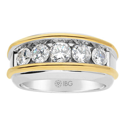 IBGoodman Men's 5-Stone Round 2ctw. Diamond Ring in 10k Gold