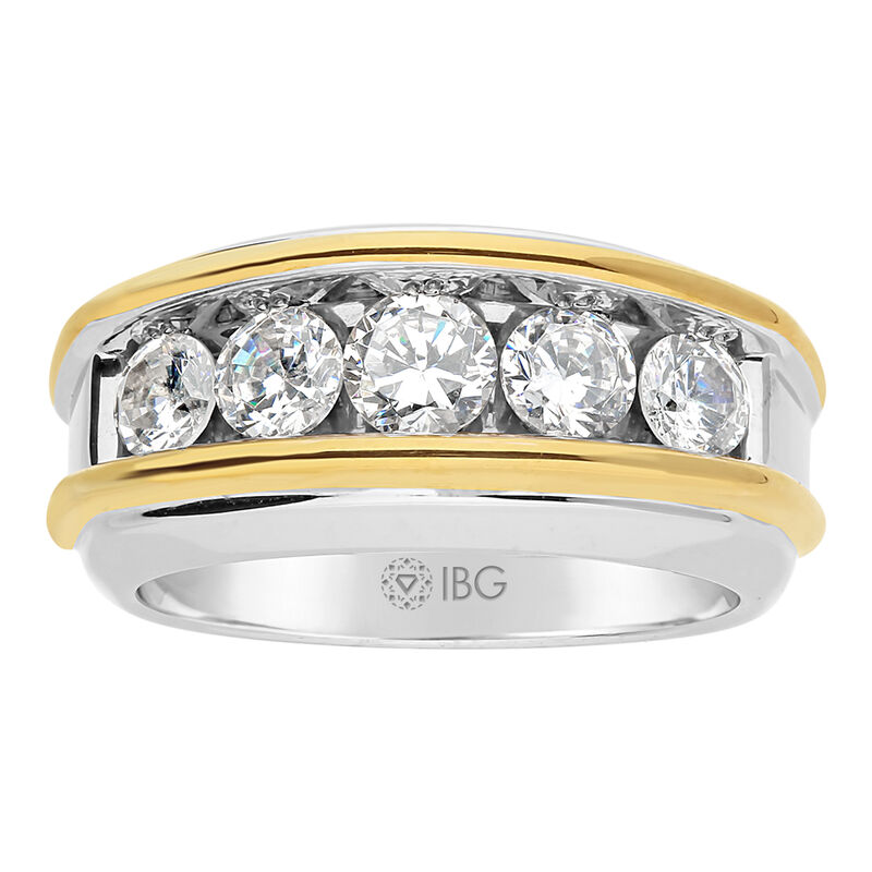 IBGoodman Men's 5-Stone Round 2ctw. Diamond Ring in 10k Gold image number null