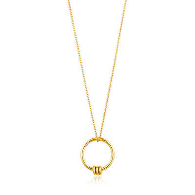 Modern Circle Necklace in Sterling Silver/Gold Plated
