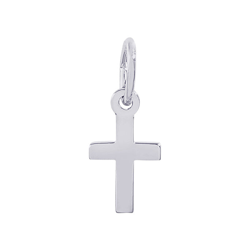 Cross Sterling Silver Charm - Wide image number null