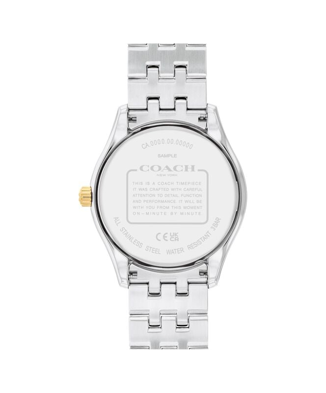 Coach Ladies' Brooks Pave Crystal Dial Bezel Bracelet Gold-Tone  Stainless Steel 38mm Watch 14400037 image number null