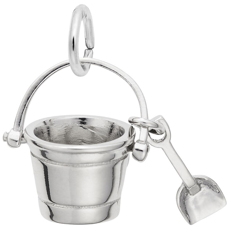 Newport Pail & Shovel Charm in Sterling Silver image number null