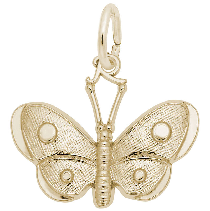Butterfly Charm in 14K Yellow Gold image number null