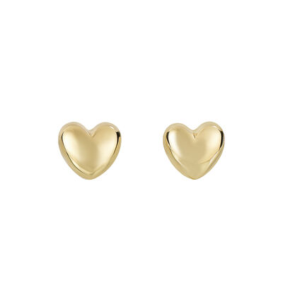 Heart Earrings in 14k Yellow Gold