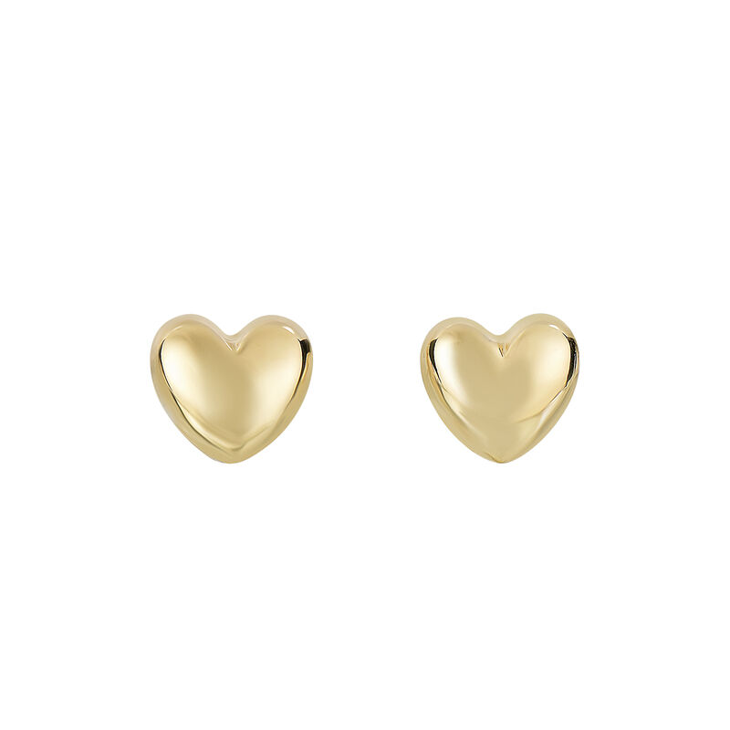Heart Earrings in 14k Yellow Gold image number null