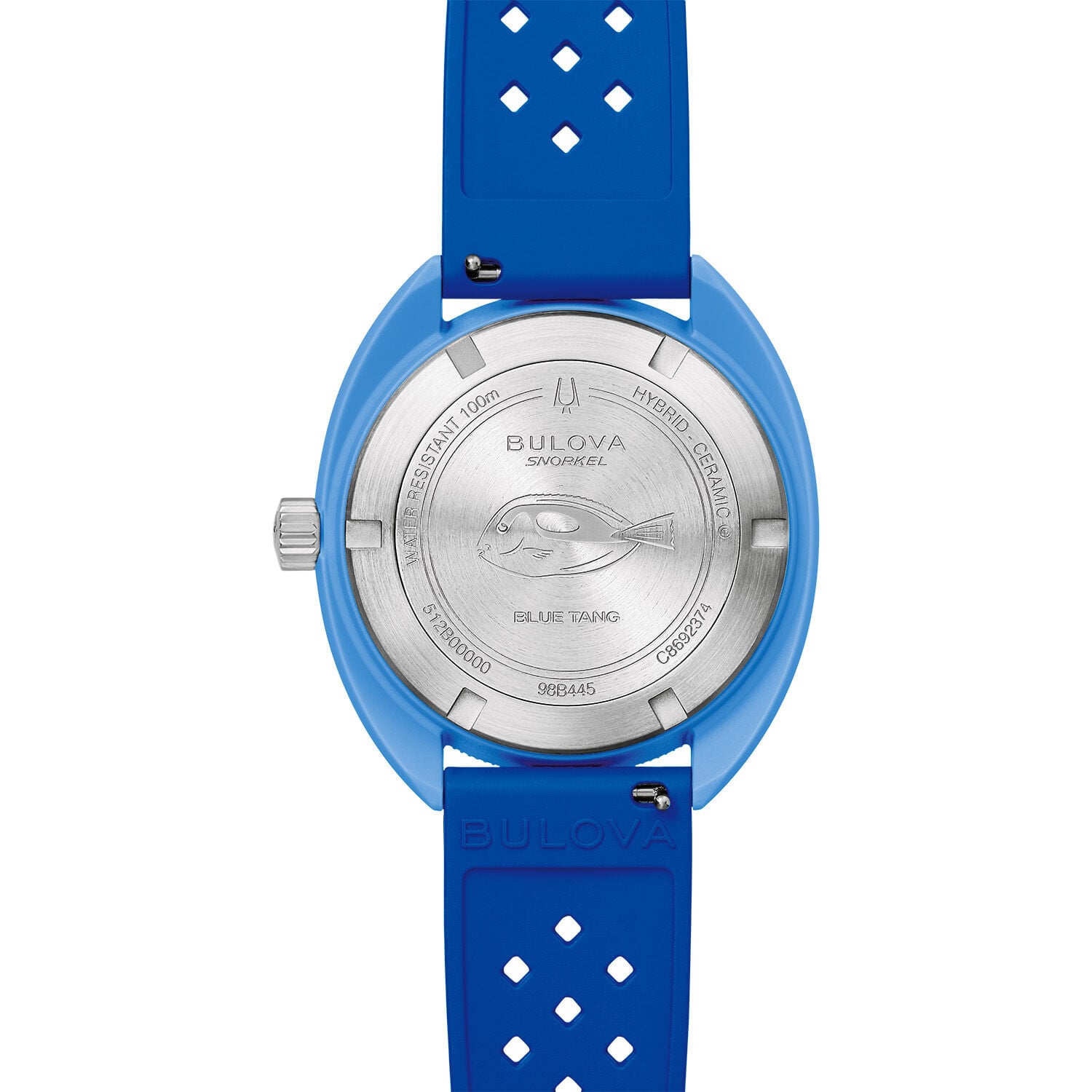 Bulova Men's Snorkel Blue Dial Blue Ceramic Blue Rubber Strap 41mm