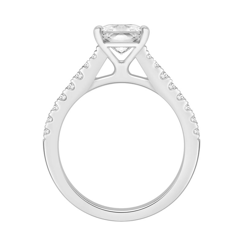 Radiant-Cut Lab Grown 2 1/3ctw. Diamond Split Shank Engagement Ring in 14k White Gold image number null