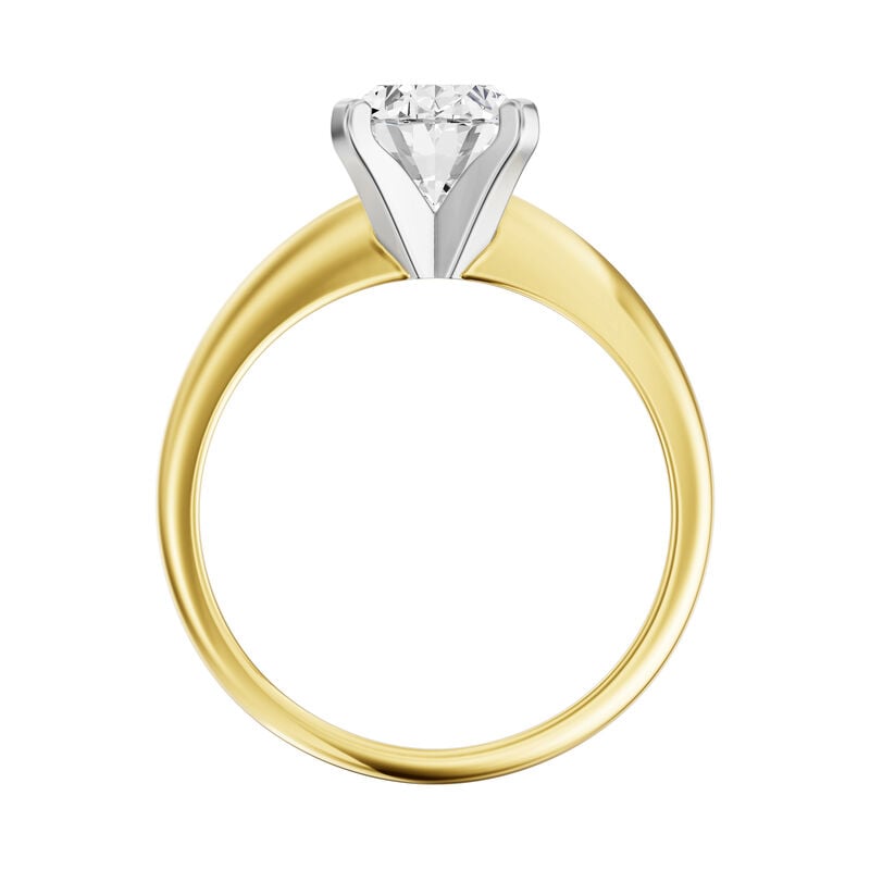Oval Lab Grown Diamond 6ct Solitaire Engagement Ring in 14k Yellow Gold image number null