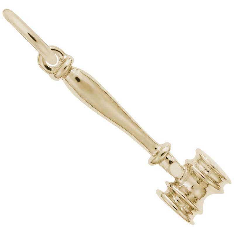 Gavel Charm in 14k Yellow Gold image number null