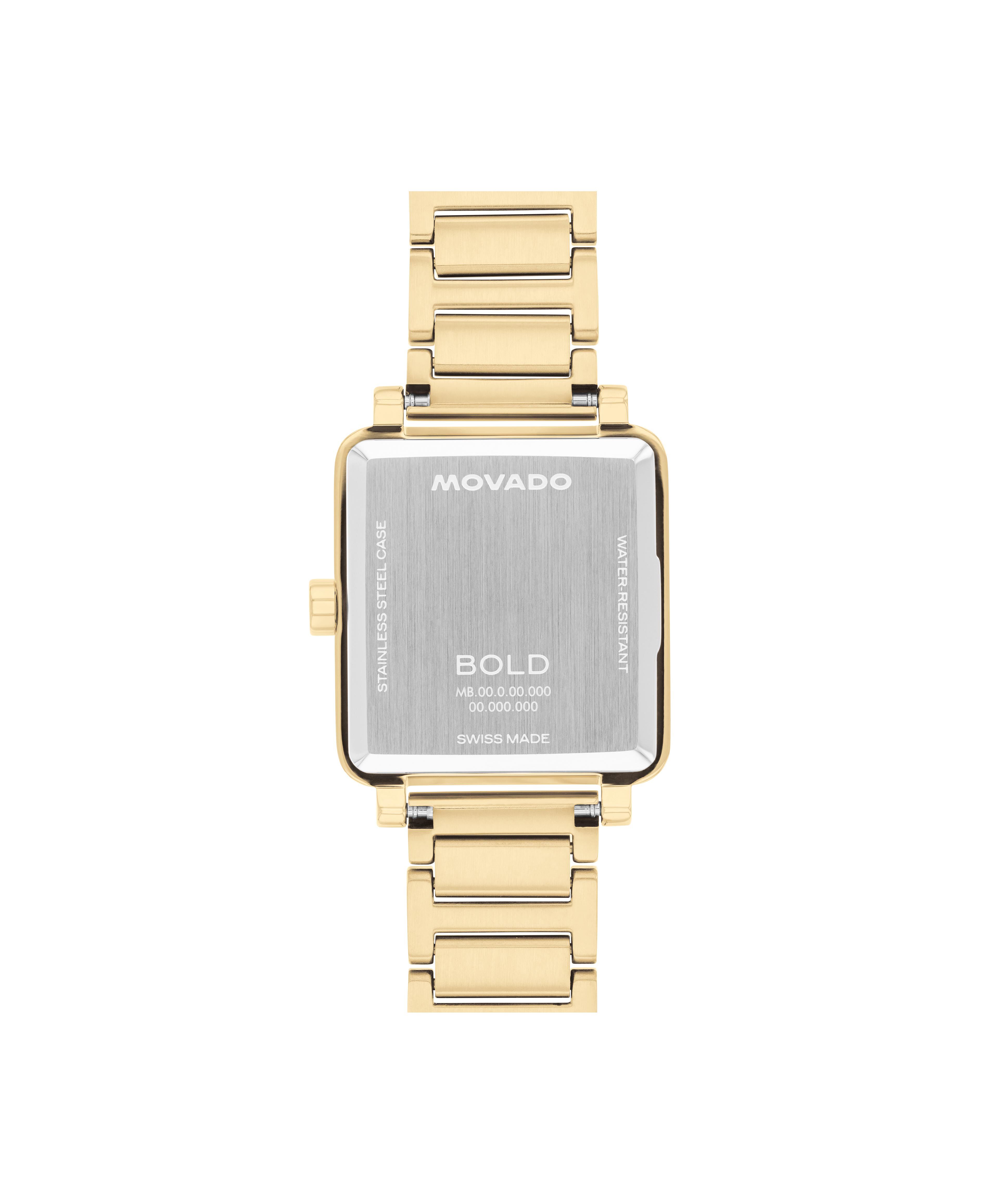 Movado Ladies' Evolution 2.0 Square Yellow IP White Textured Dial