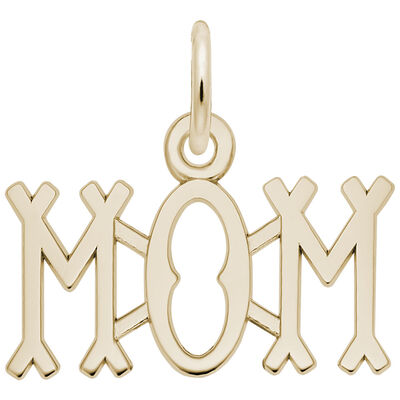 Mom Charm in 14K Yellow Gold