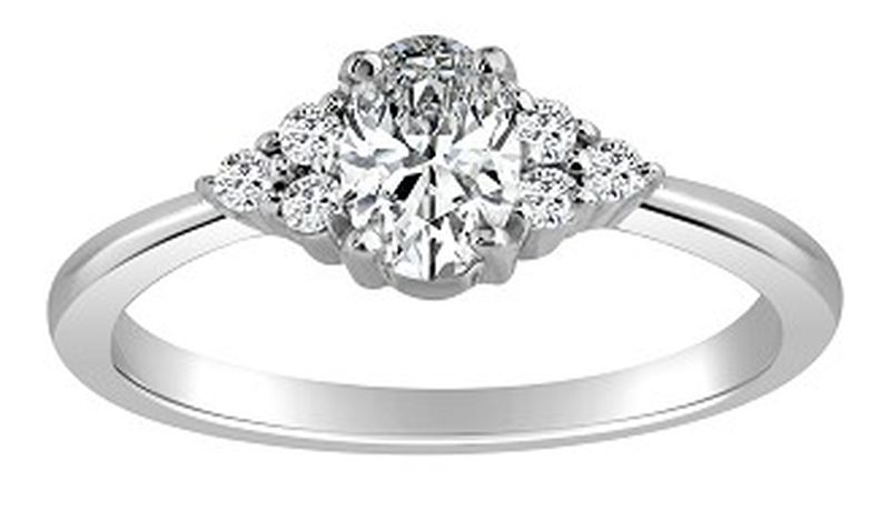 Bright. Lab Grown 3/4ctw. Diamond Engagement Ring in 14k White Gold image number null