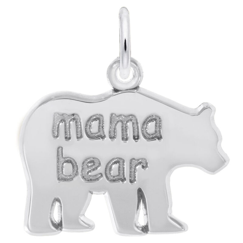 Mama Bear Sterling Silver Charm image number null