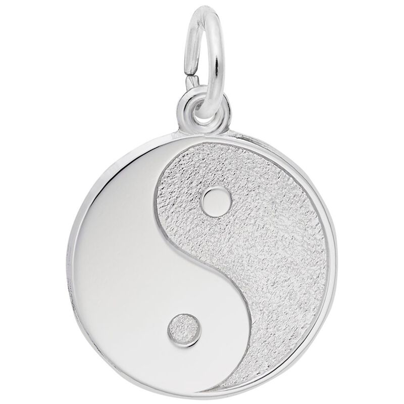Ying Yang Charm in 14K White Gold image number null