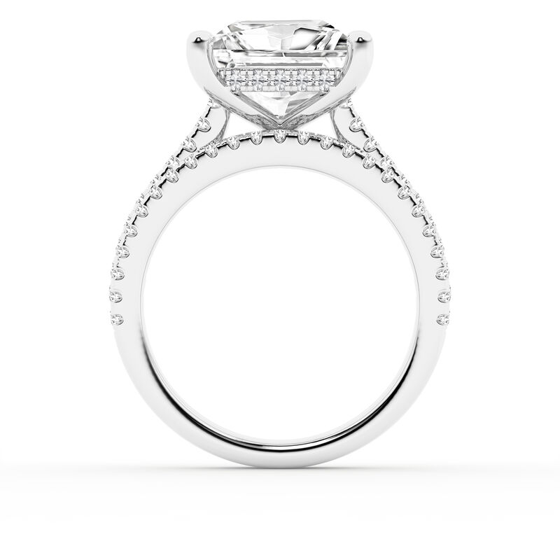 Princess Cut Lab Grown Diamond 5 5/8ctw. Classic Engagement Ring in 14k White Gold image number null