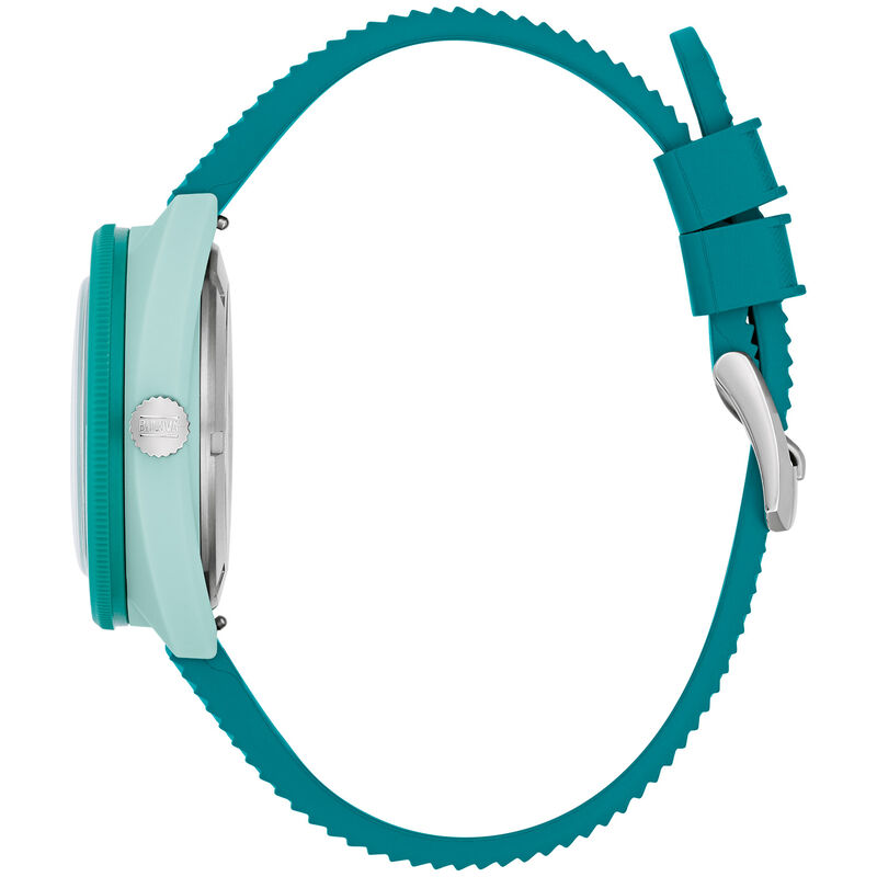 Bulova Men's Snorkel Brown Dial Green Ceramic Green Rubber Strap 41mm Watch 98B446 image number null