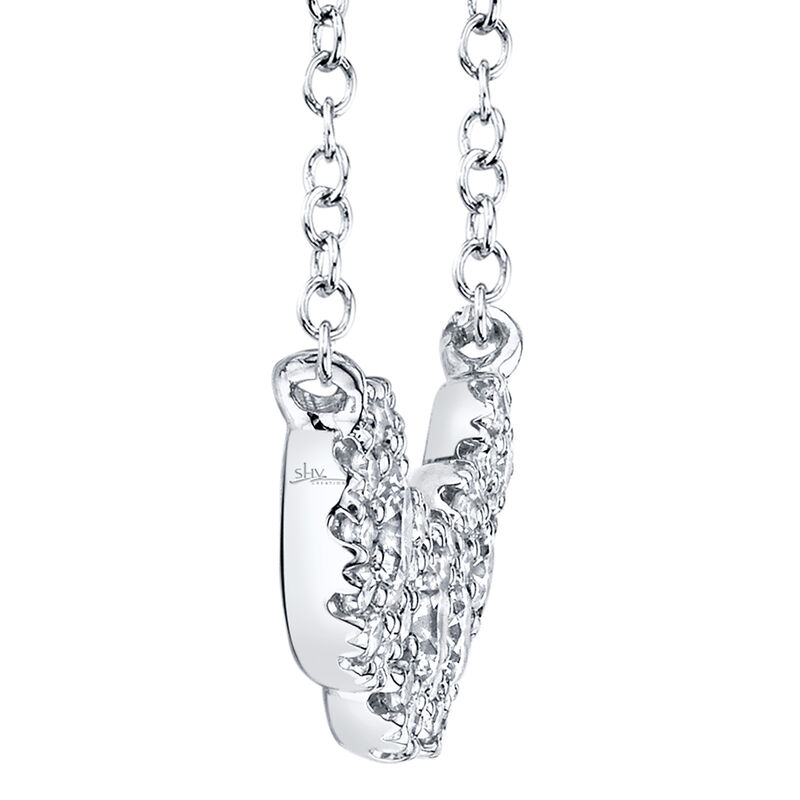 Shy Creation 0.53 ctw Round Diamond Five Halo Necklace 14k White Gold SC55004004V2 image number null