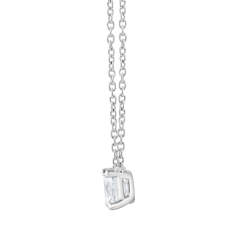 Round Lab Grown Diamond 1ctw. Solitaire Pendant in 14k White Gold image number null