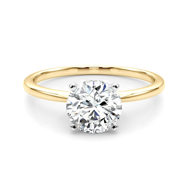 Brilliant-Cut Lab Grown 1 3/4ct. Diamond EF VS Certified Solitaire Engagement Ring in 14k Yellow Gold image number null