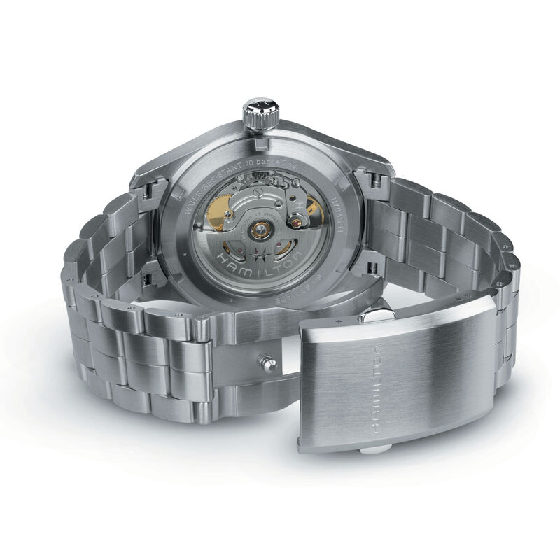 Hamilton Khaki Field Auto Date 38mm Green Dial Stainless Steel Watch H70455160 image number null