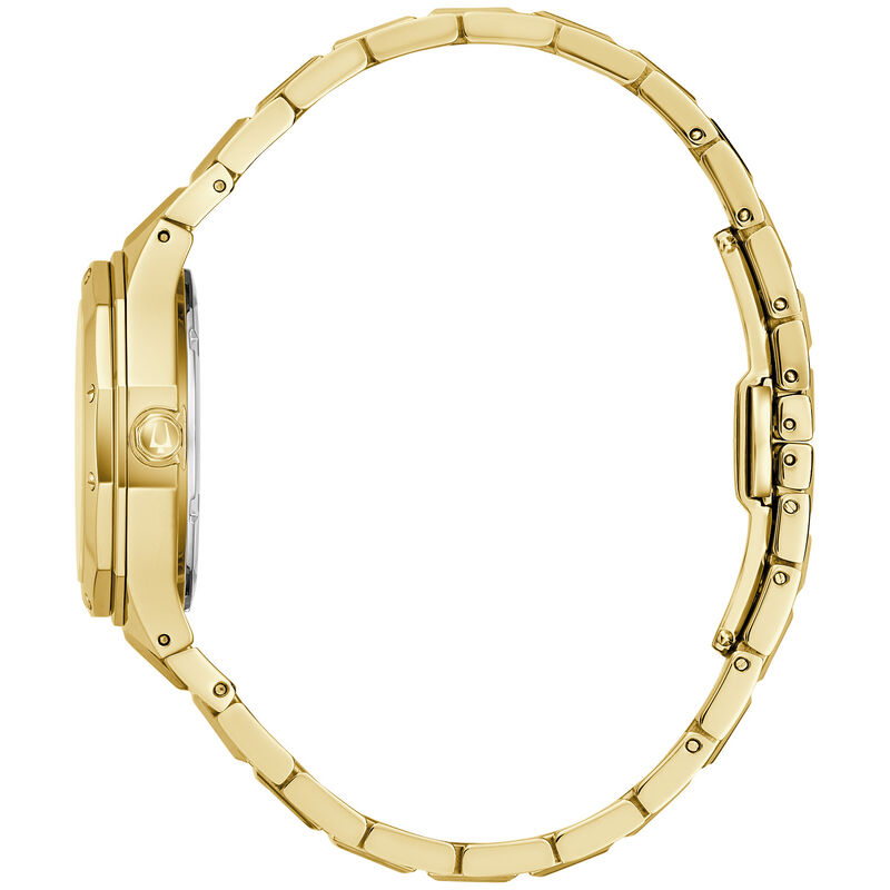 Bulova Ladies' Prestige White Mother of Pearl Dial Gold-Tone Bracelet 32mm 97M119 image number null