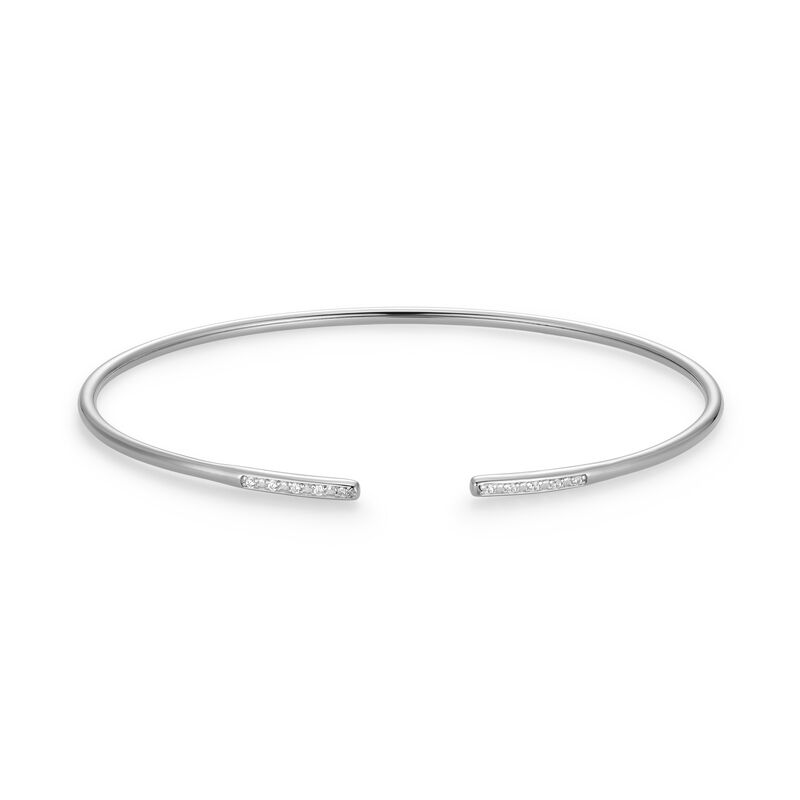 Lab Grown Diamond Cuff Bracelet in Sterling Silver image number null