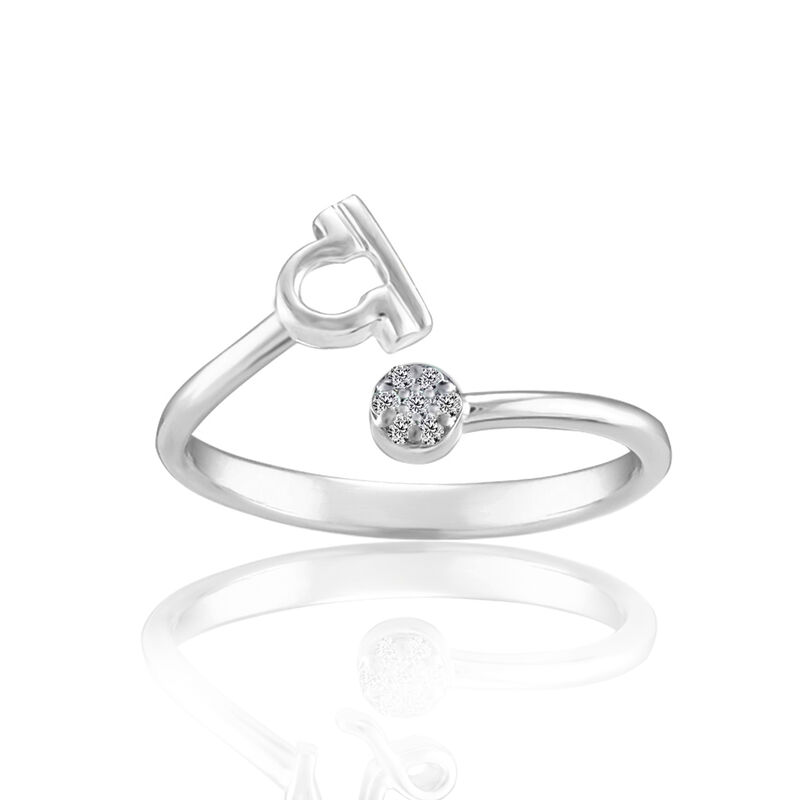 Zodiac Diamond Libra Fashion Ring in Sterling Silver  image number null