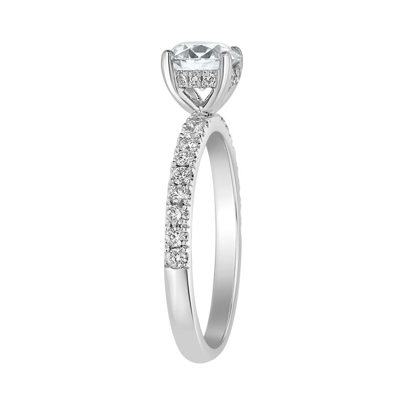 Giselle. Lab Grown 2 1/4ctw. Diamond Hidden Halo Engagement Ring in 14k White Gold image number null
