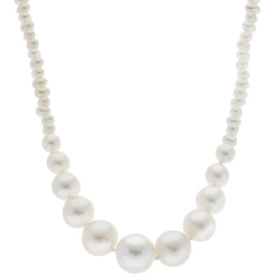 Imperial Pearl 3-12mm Graduated Strand Freshwater Pearl Necklace