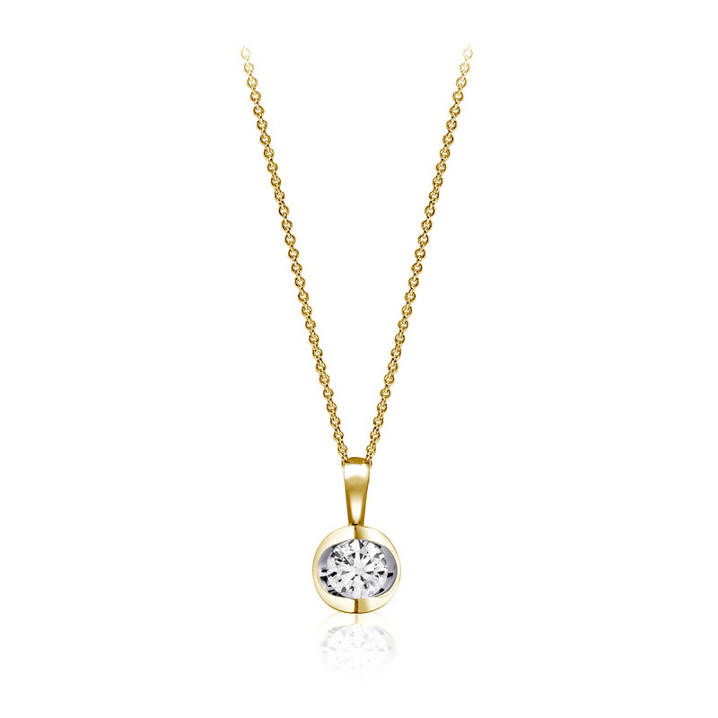 Brilliant-Cut 1/2ct. HI I1-2 Diamond Pendant in 14k Yellow Gold image number null
