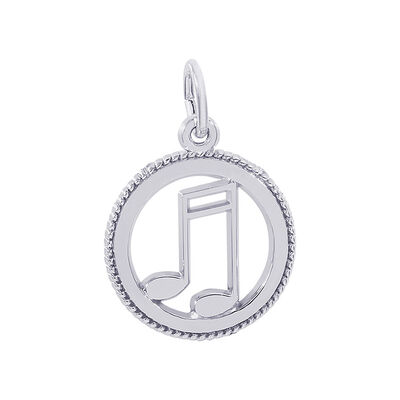 Music Sterling Silver Charm