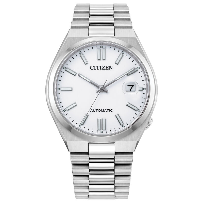 Citizen Men's Tsuyosa Collection Automatic White Dial White Stainless Steel 40mm Watch NJ0150-56A image number null