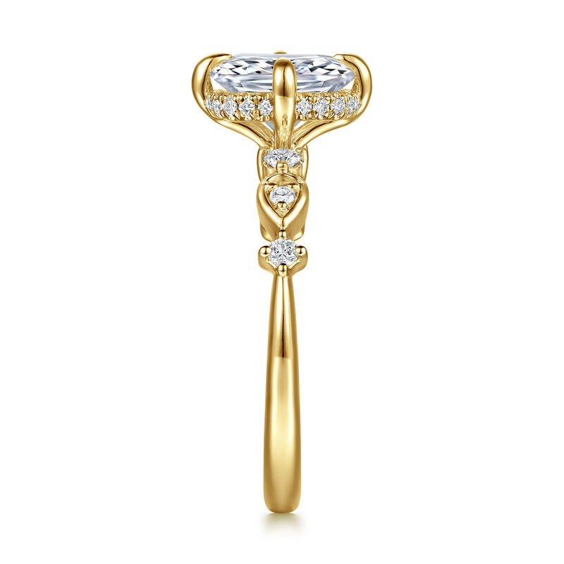 Gabriel & Co. "Clyde" Compass Prong 14k Yellow Gold Diamond Ring Setting ER16906G8Y44JJ image number null